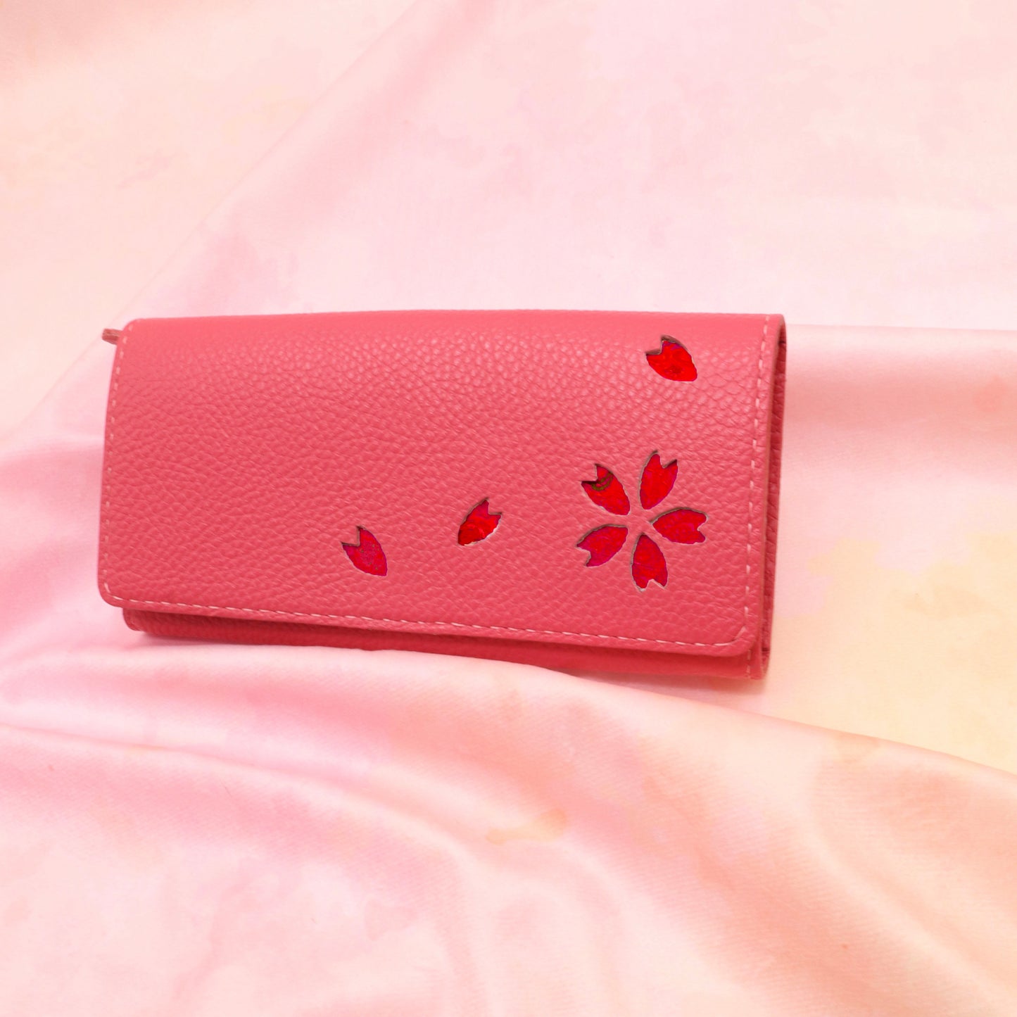 Kimono Sakura Long Wallet Pink