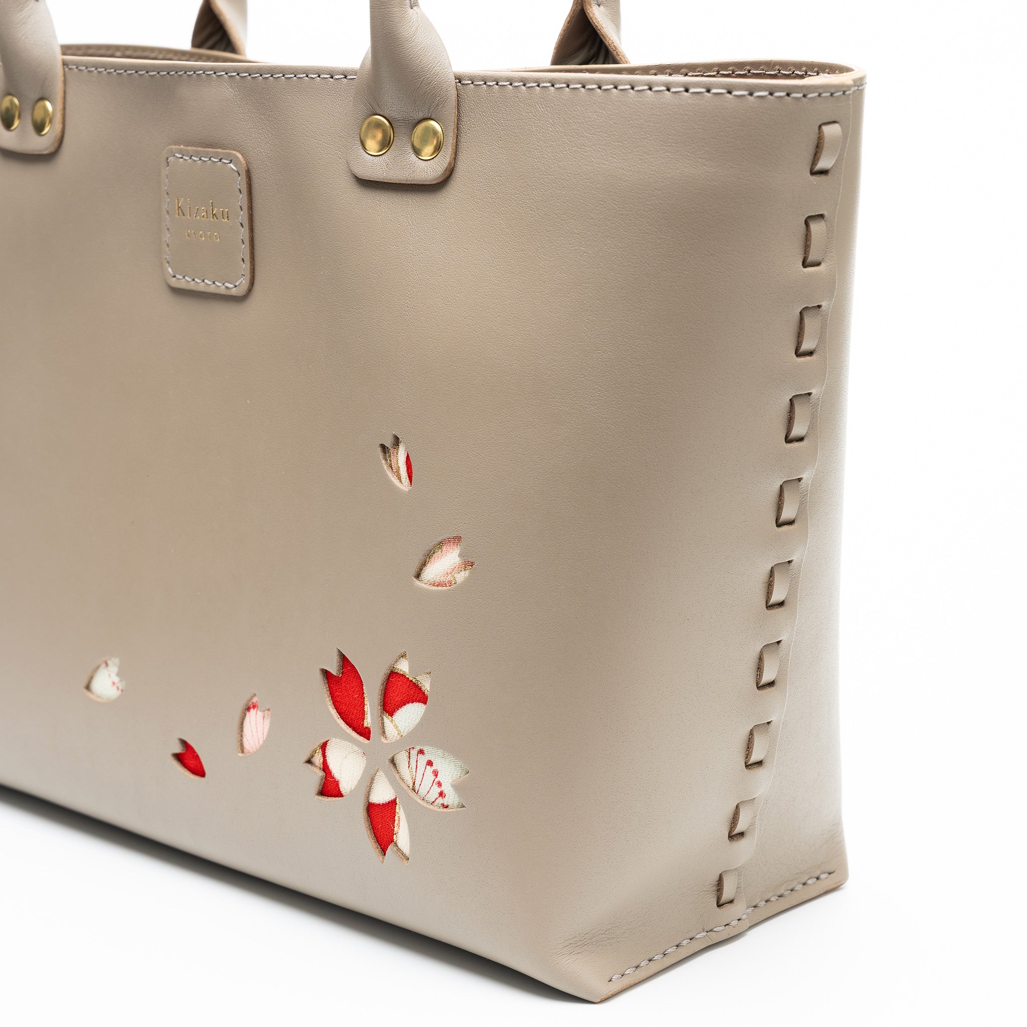 Kimono Sakura Mini Hand Bag Greige 02