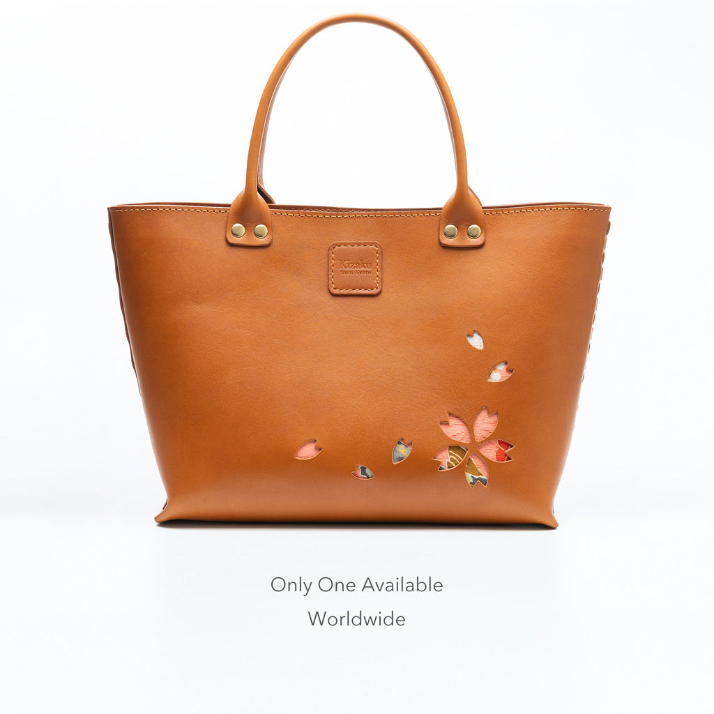 Kimono Sakura Mini Hand Bag Camel 06