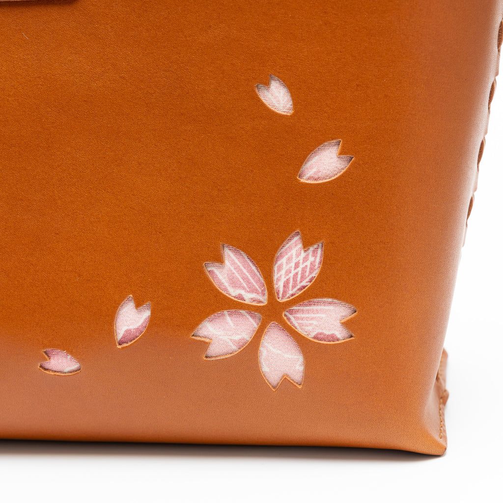 Kimono Sakura Mini Hand Bag Camel 04