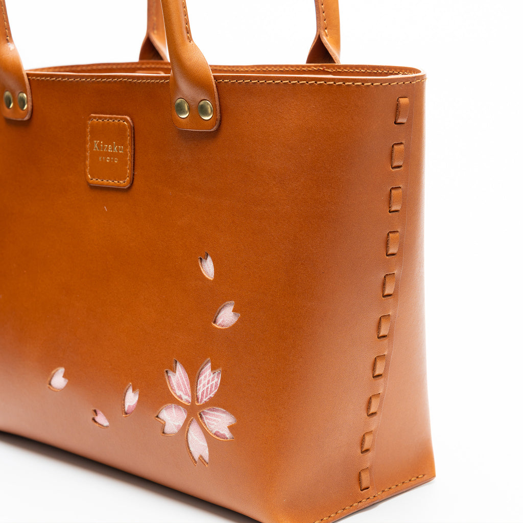 Kimono Sakura Mini Hand Bag Camel 04