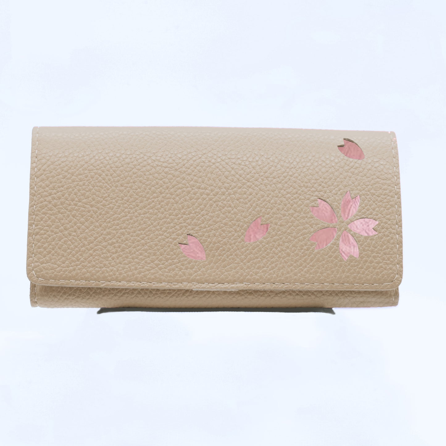 Kimono Sakura Long Wallet Gray