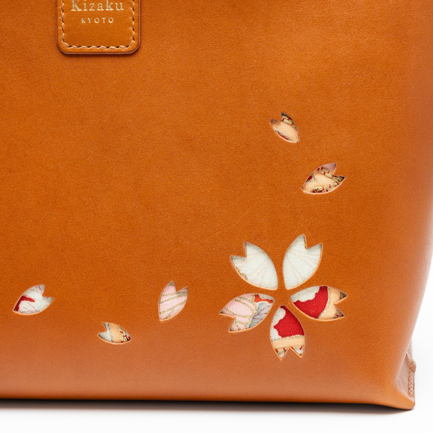 Kimono Sakura Mini Hand Bag Camel 05