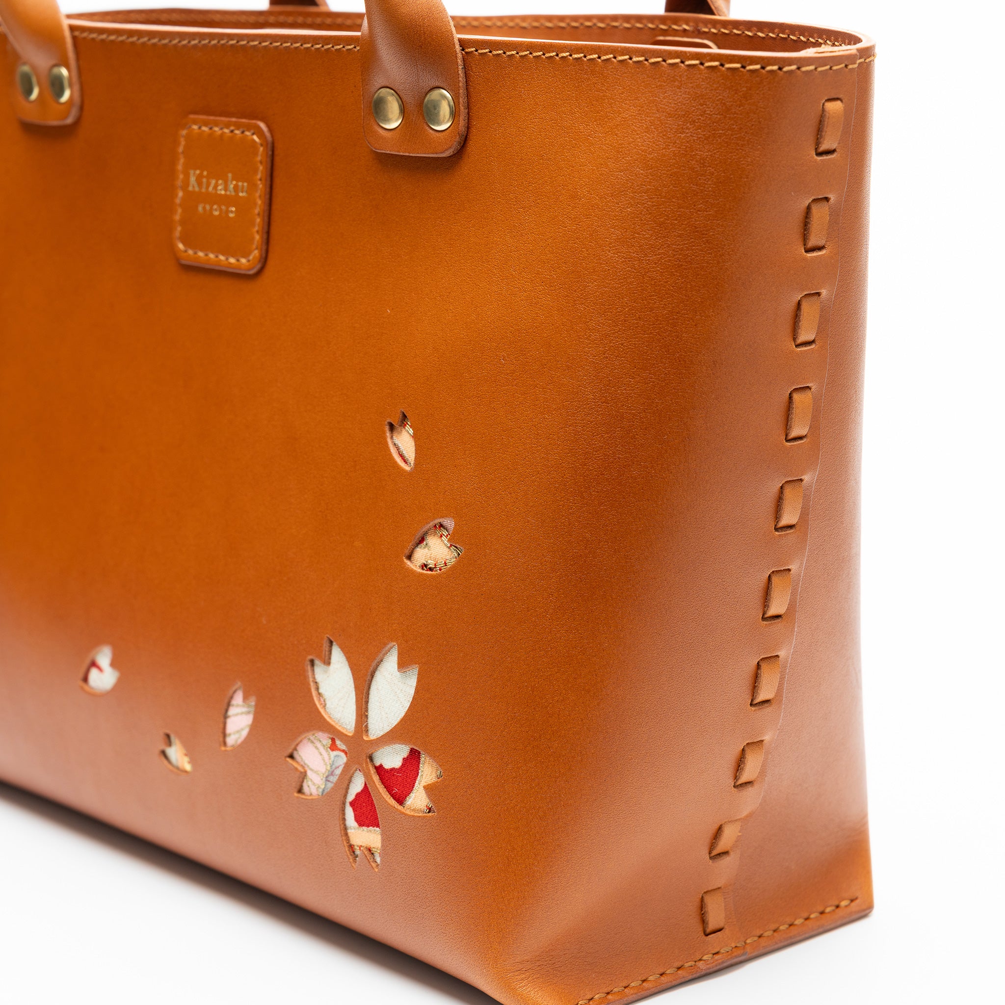 Kimono Sakura Mini Hand Bag Camel 05