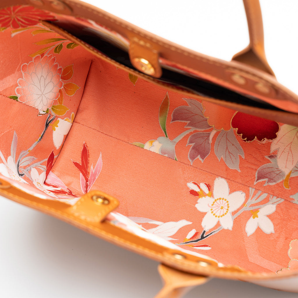 Kimono Sakura Mini Hand Bag Camel 06