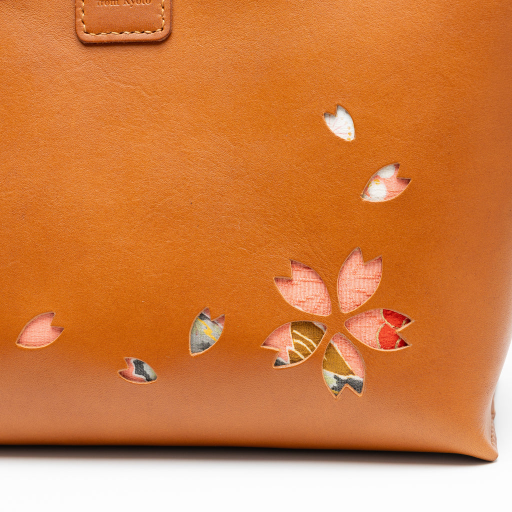 Kimono Sakura Mini Hand Bag Camel 06