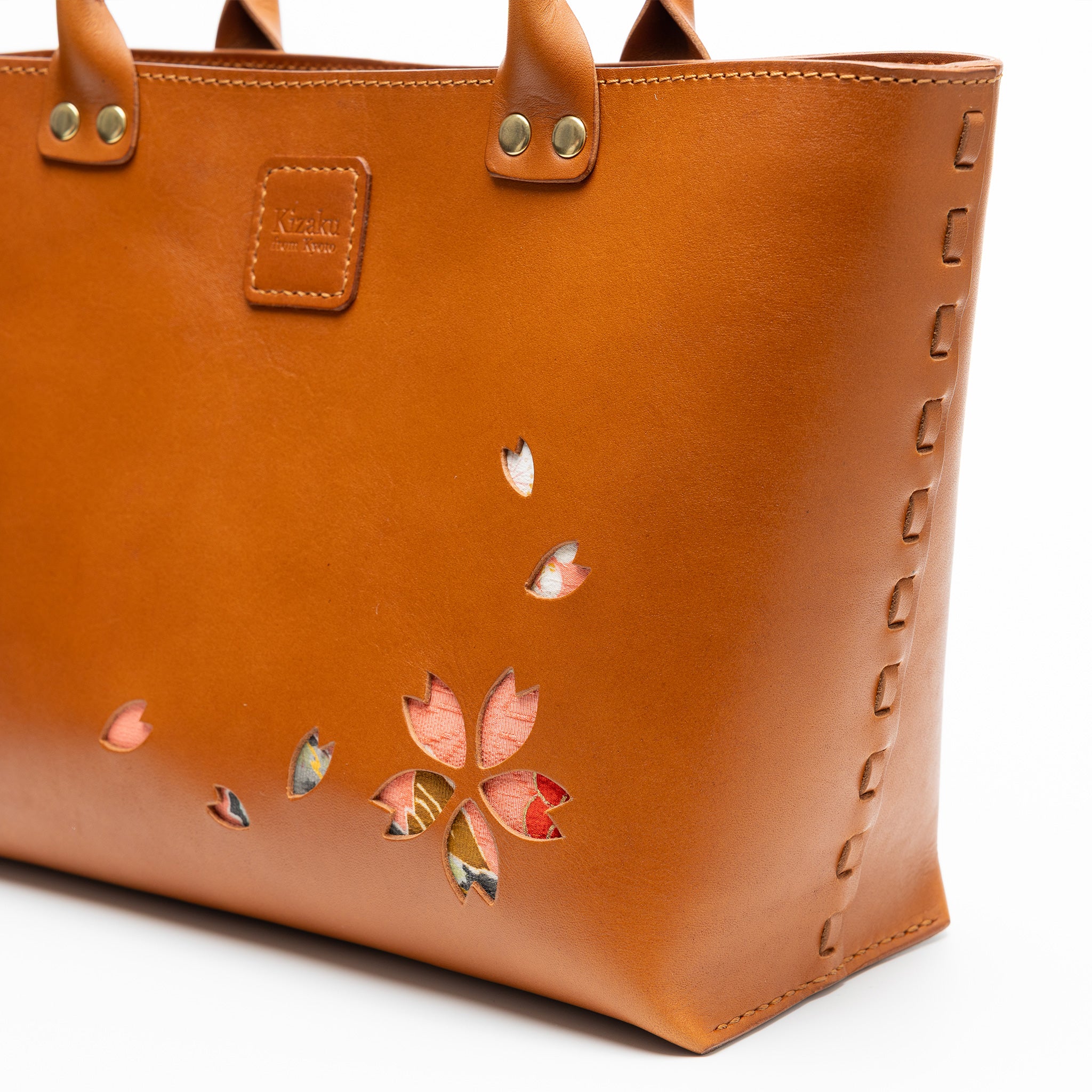 Kimono Sakura Mini Hand Bag Camel 06