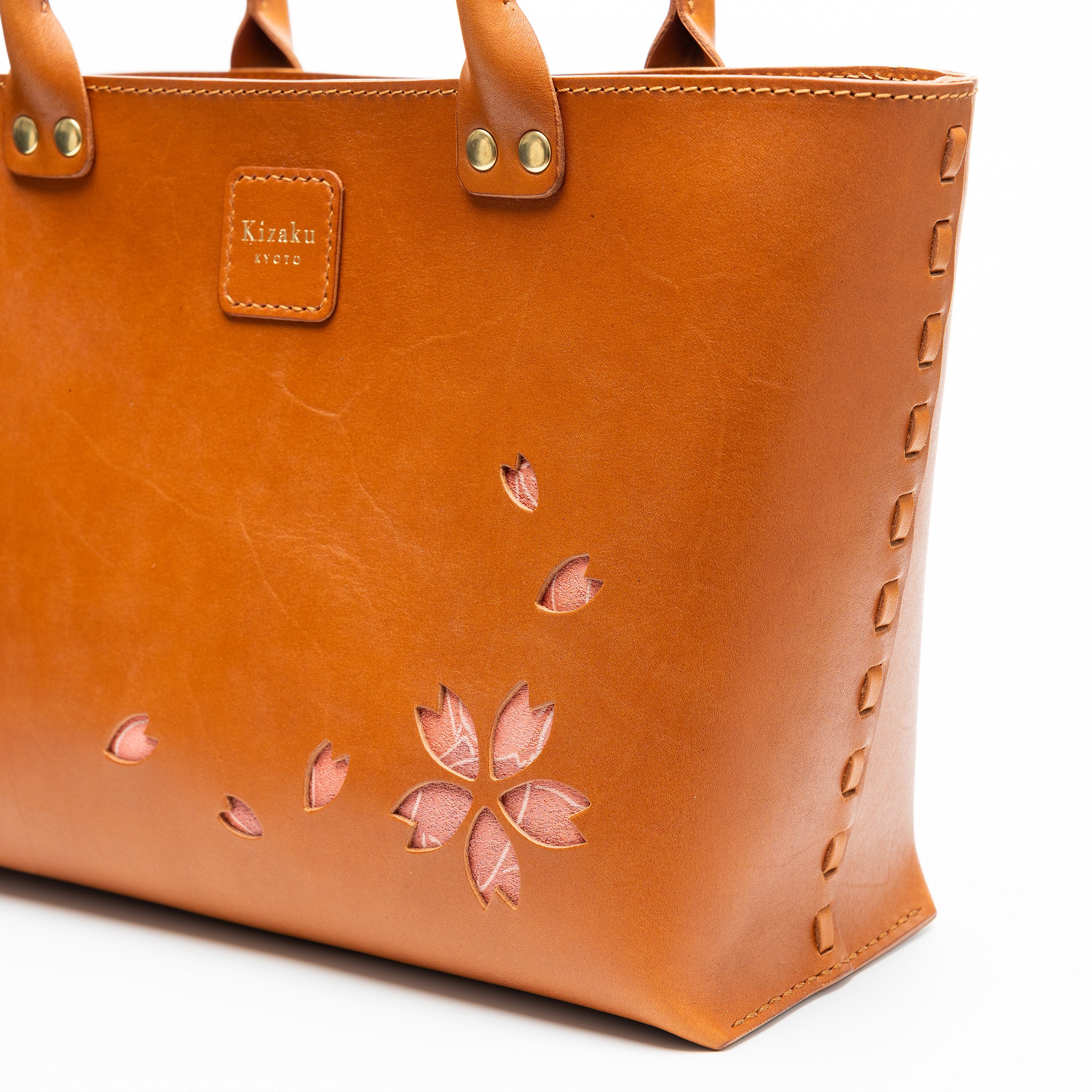 Kimono Sakura Mini Hand Bag Camel 07