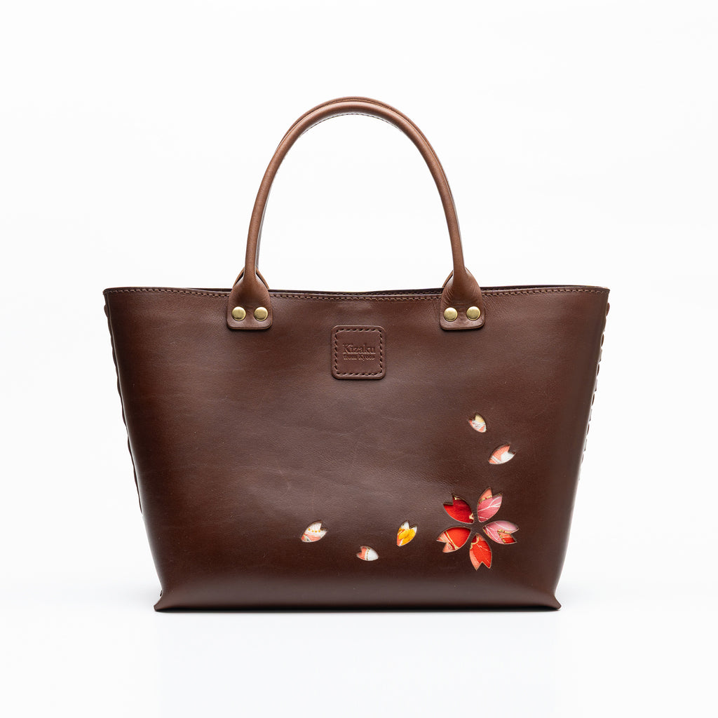 Kimono Sakura Mini Hand Bag Dark Brown 08
