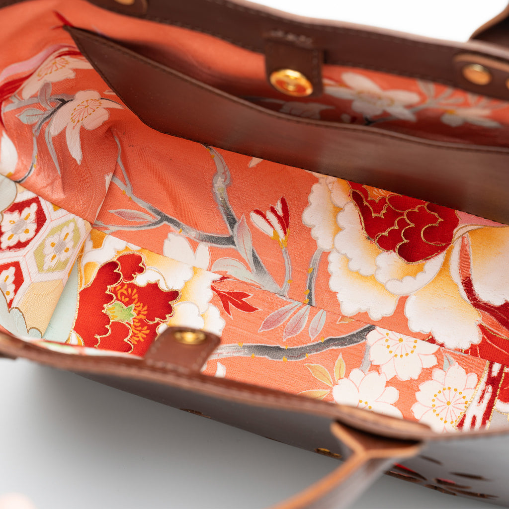 Kimono Sakura Mini Hand Bag Dark Brown 08