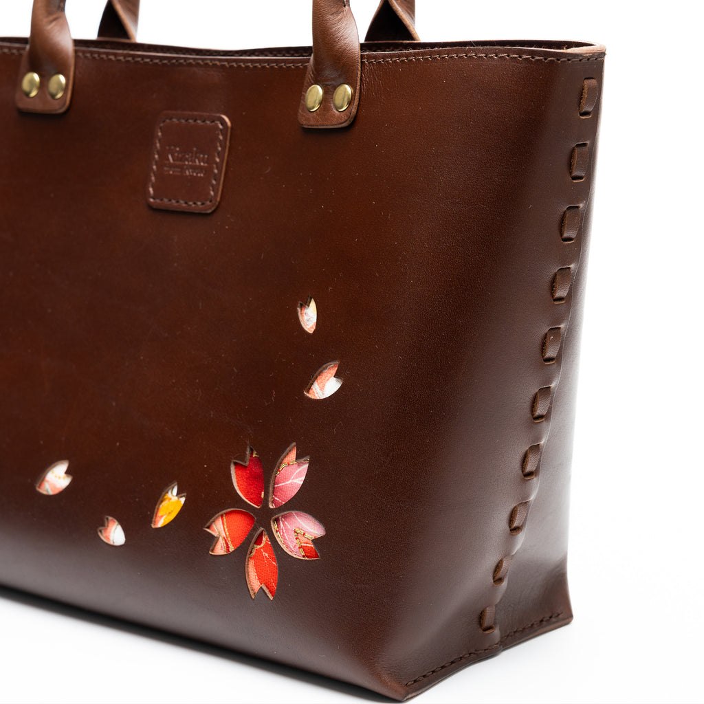 Kimono Sakura Mini Hand Bag Dark Brown 08