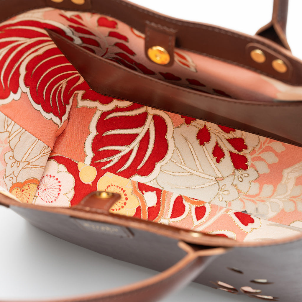 Kimono Sakura Mini Hand Bag Dark Brown 09