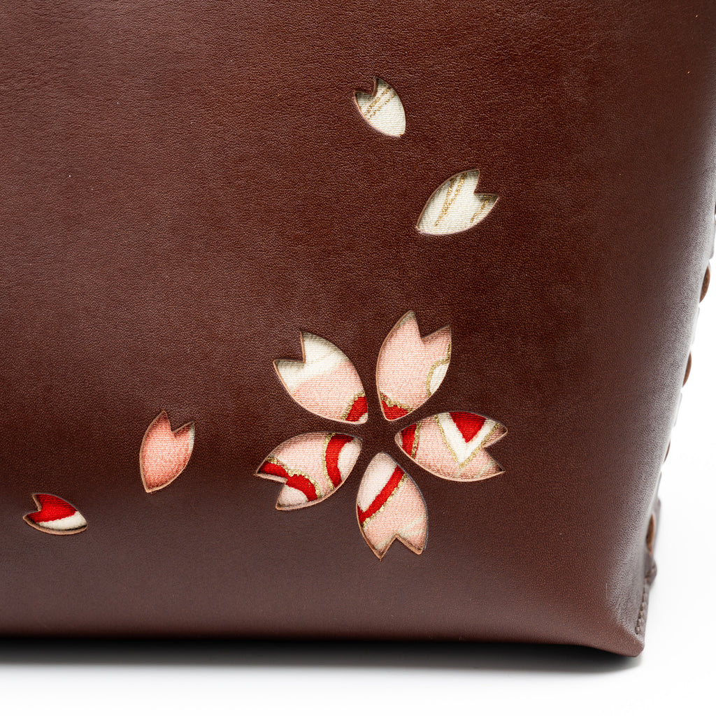 Kimono Sakura Mini Hand Bag Dark Brown 09