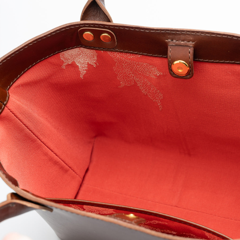 Kimono Sakura Mini Hand Bag Dark Brown 10