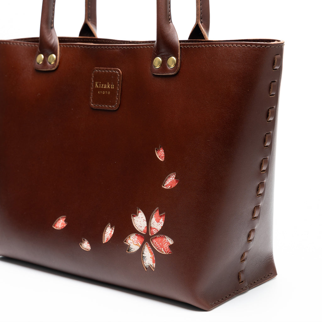 Kimono Sakura Mini Hand Bag Dark Brown 10