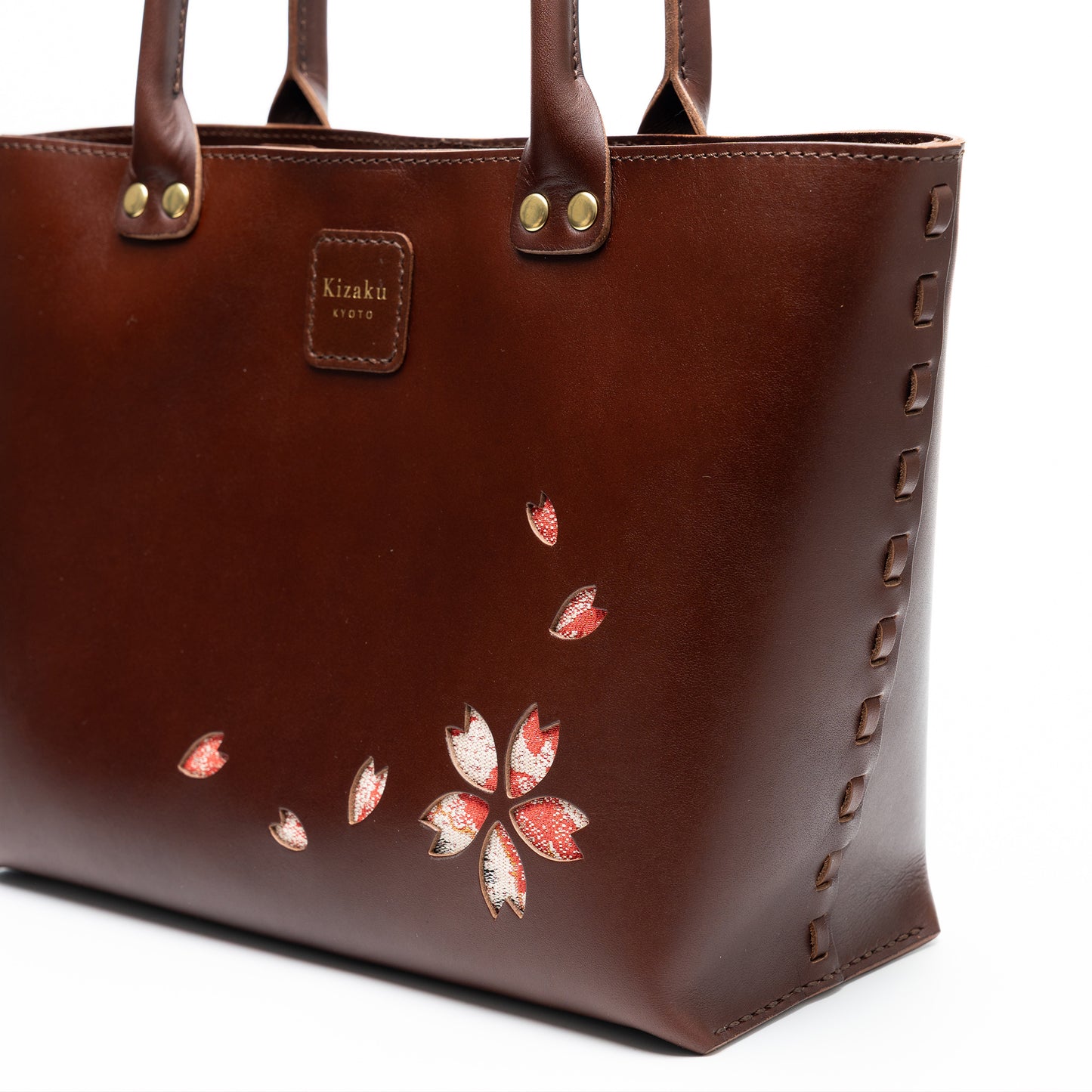 Kimono Sakura Mini Hand Bag Dark Brown 10