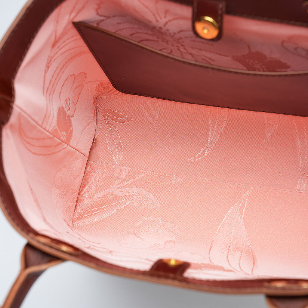 Kimono Sakura Mini Hand Bag Dark Brown 15