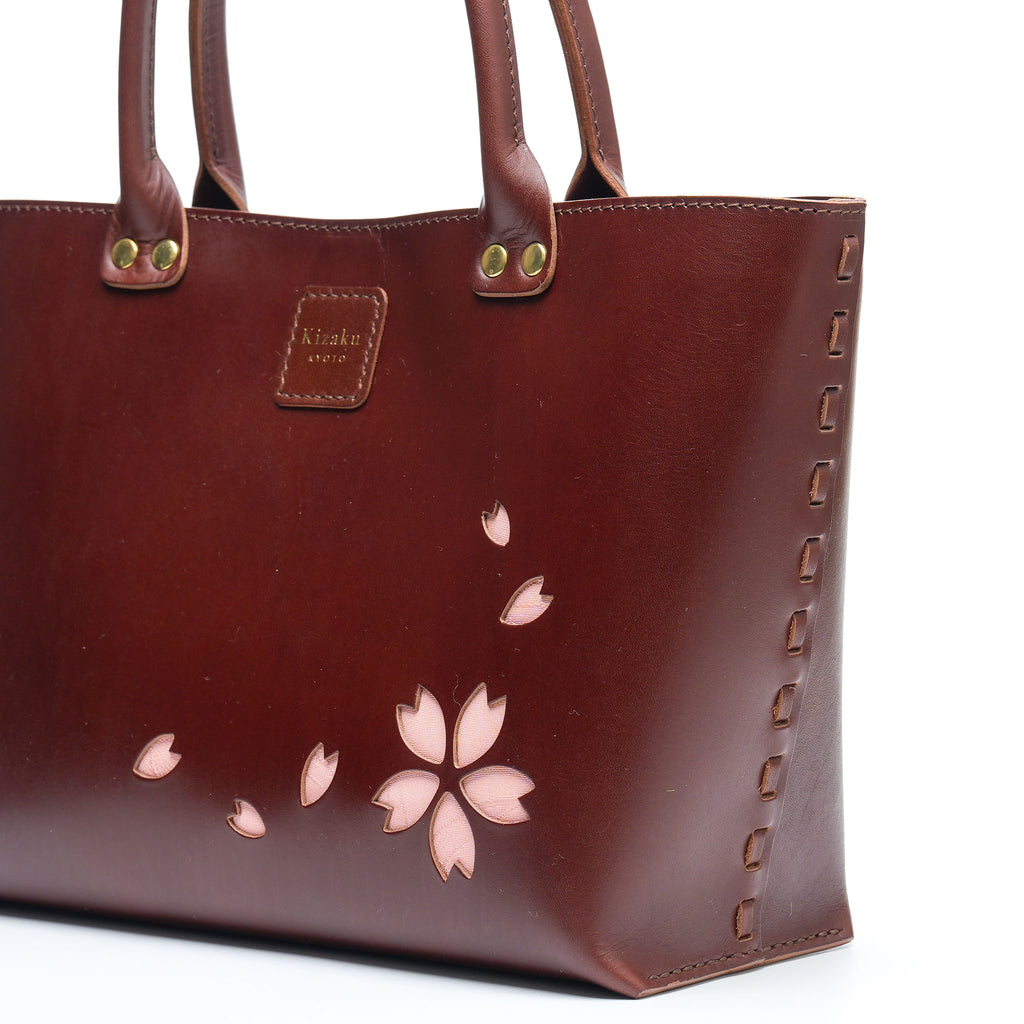 Kimono Sakura Mini Hand Bag Dark Brown 15