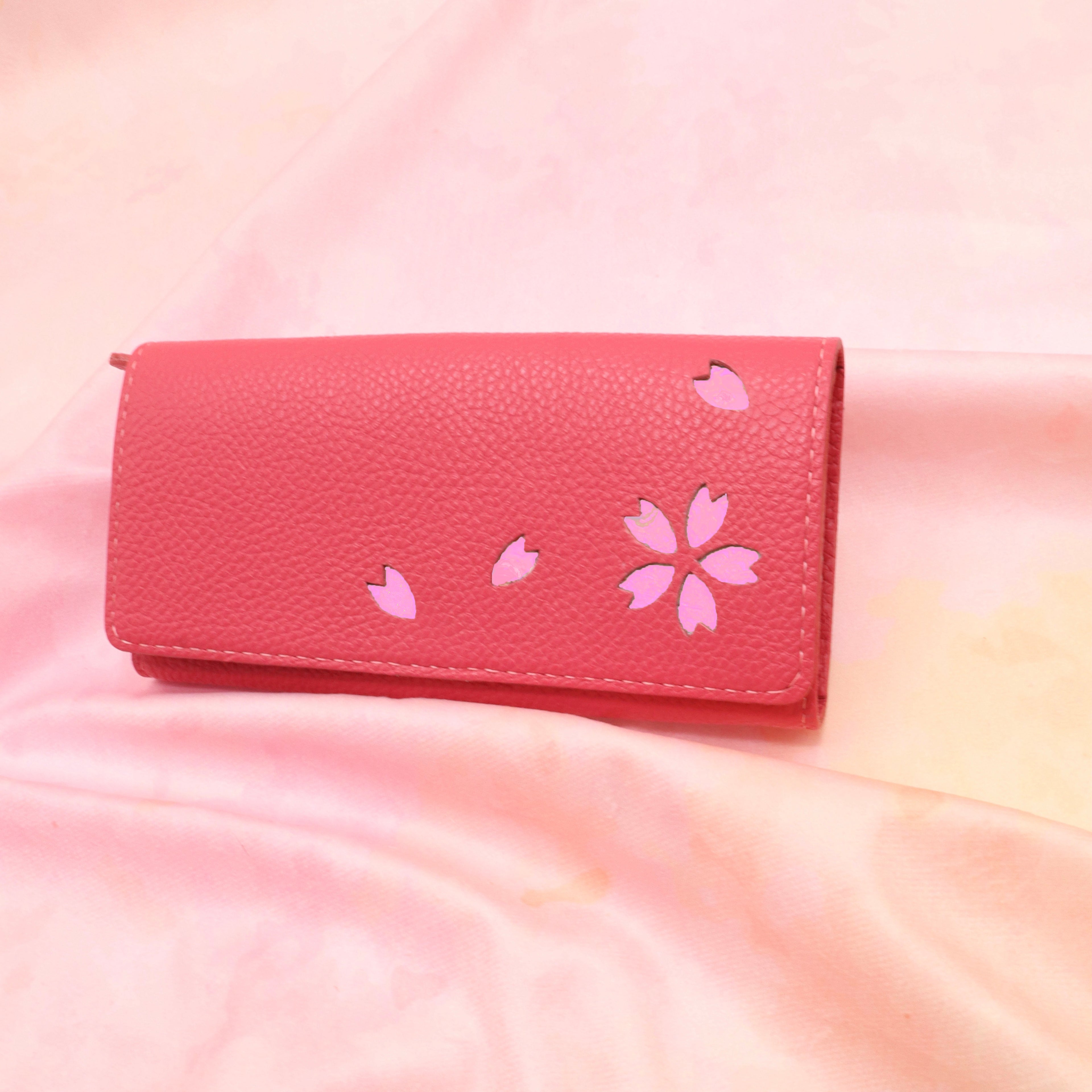 Kimono Sakura Long Wallet Pink