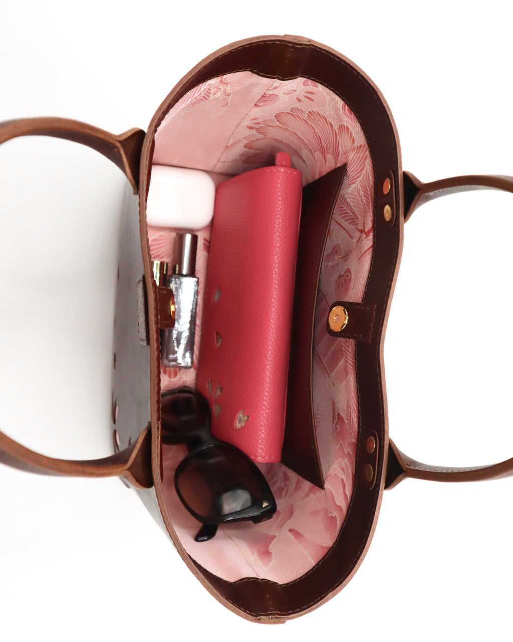 Kimono Sakura Mini Hand Bag Dark Brown 15