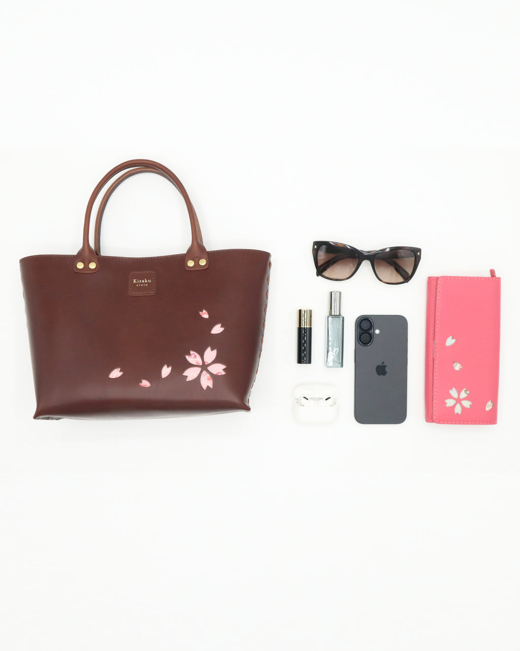 Kimono Sakura Mini Hand Bag Greige 12