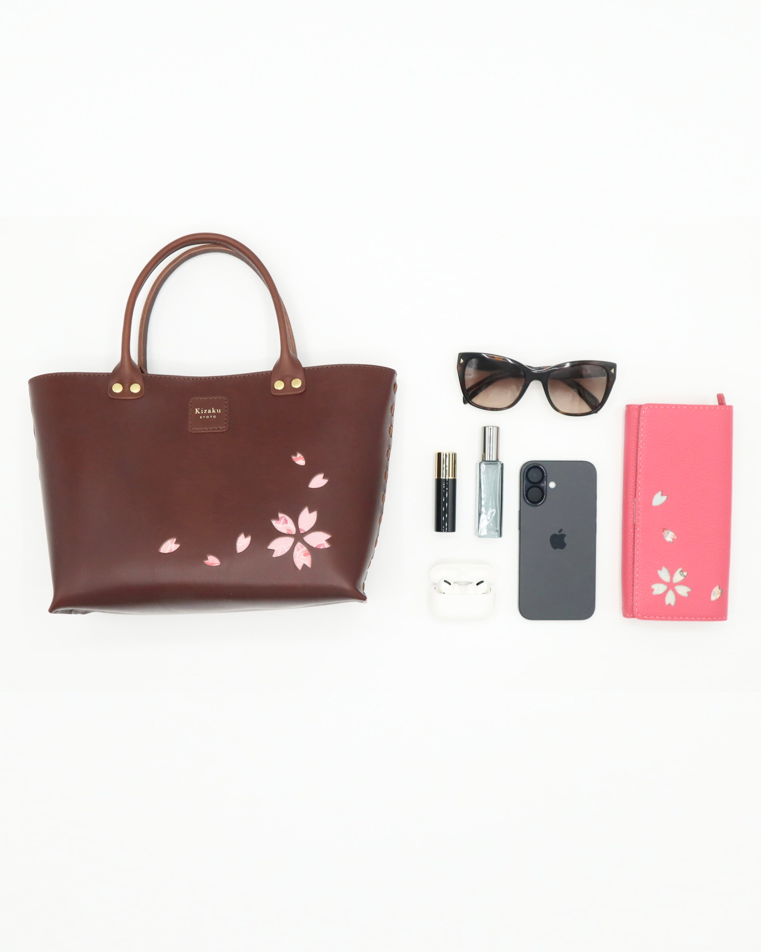 Kimono Sakura Mini Hand Bag Greige 12
