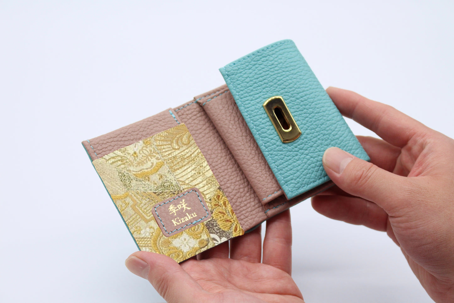 Kimono Sakura Compact Wallet Blue