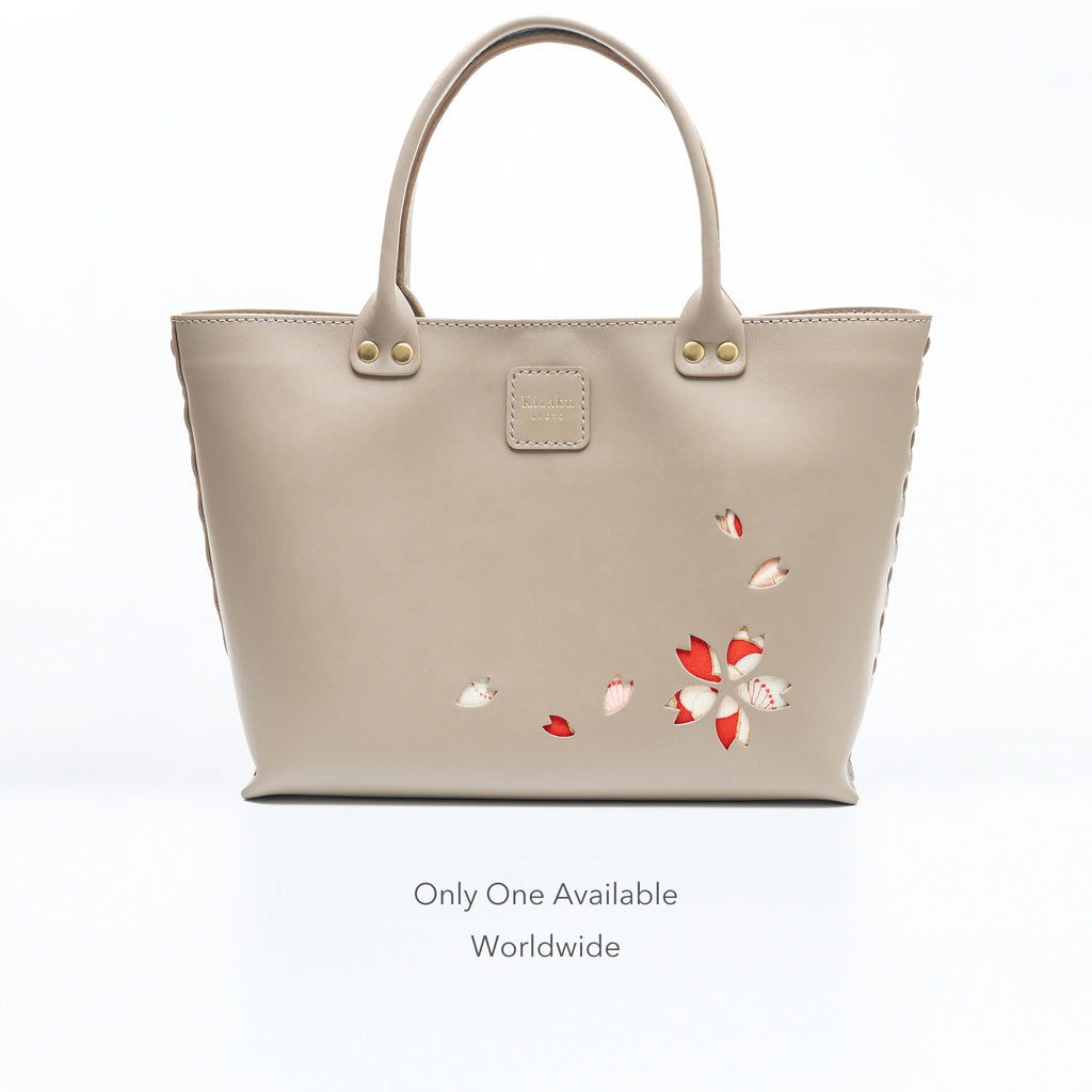 Kimono Sakura Mini Hand Bag Greige 02