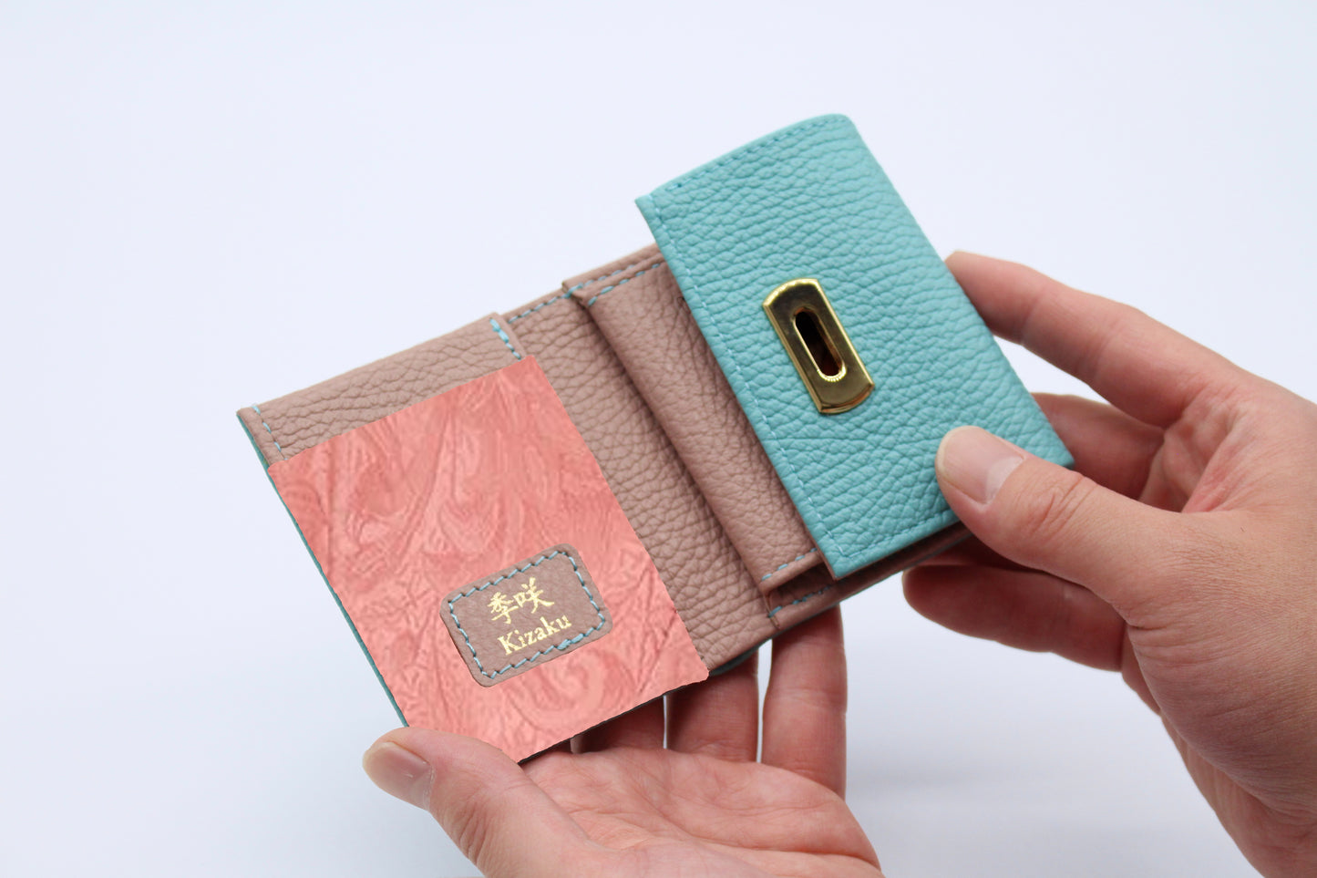 Kimono Sakura Compact Wallet Blue