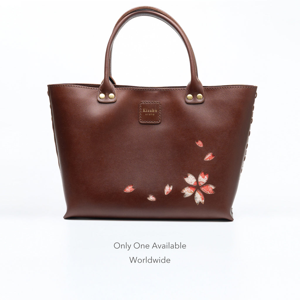 Kimono Sakura Mini Hand Bag Dark Brown 10