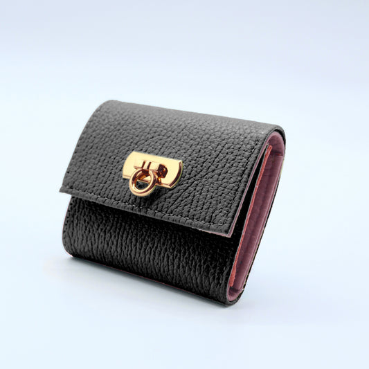 Kimono Sakura Compact Wallet Black