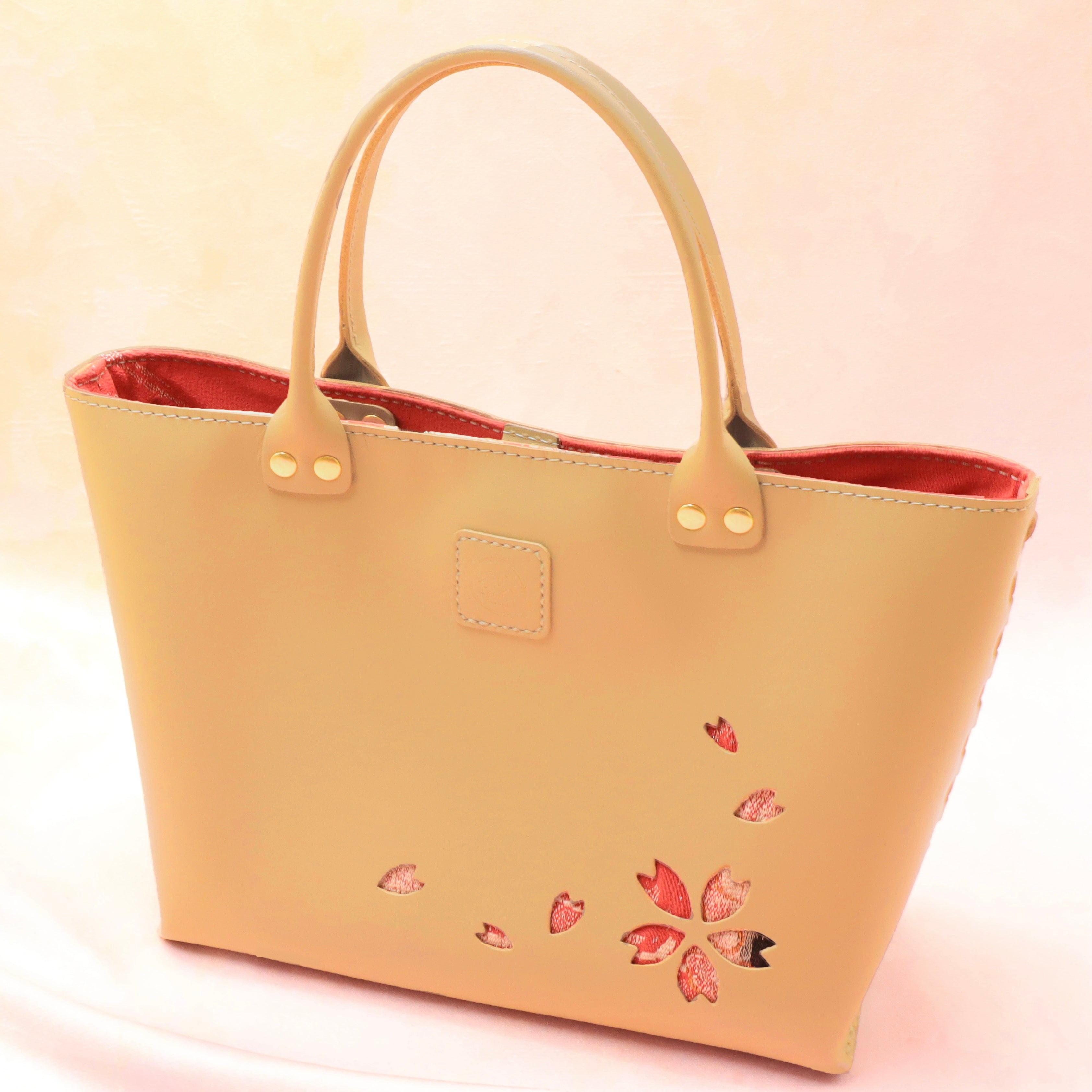 Kimono Sakura Hand Bag Beige