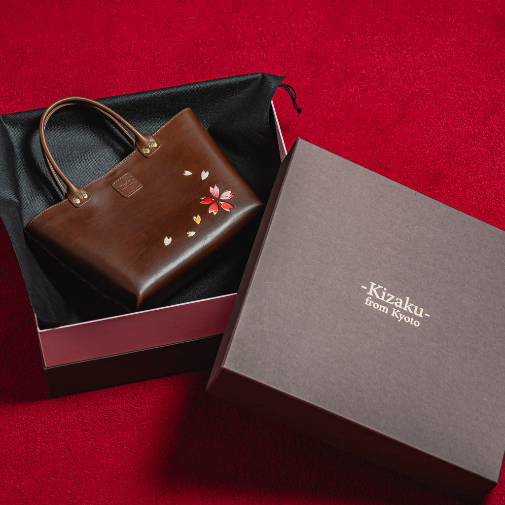 Kimono Sakura Mini Hand Bag Dark Brown 15