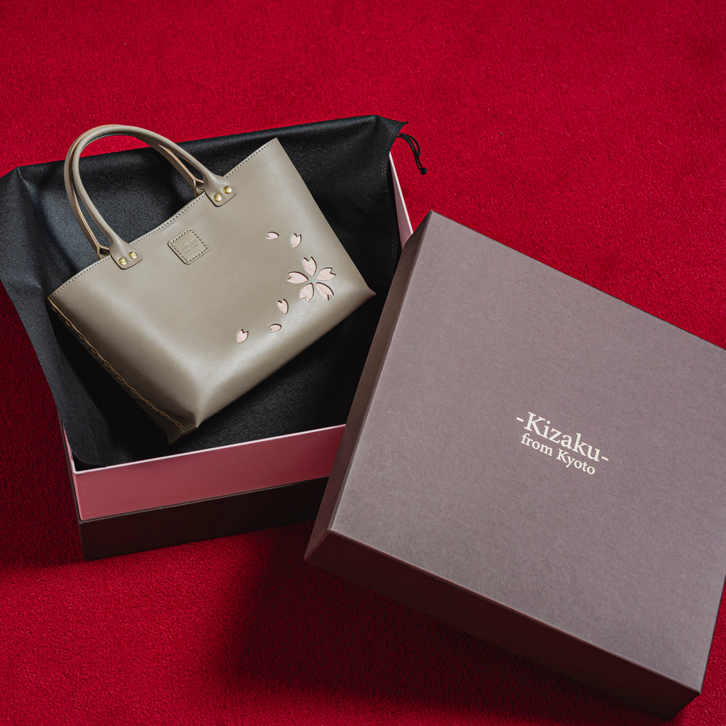 Kimono Sakura Mini Hand Bag Greige 12