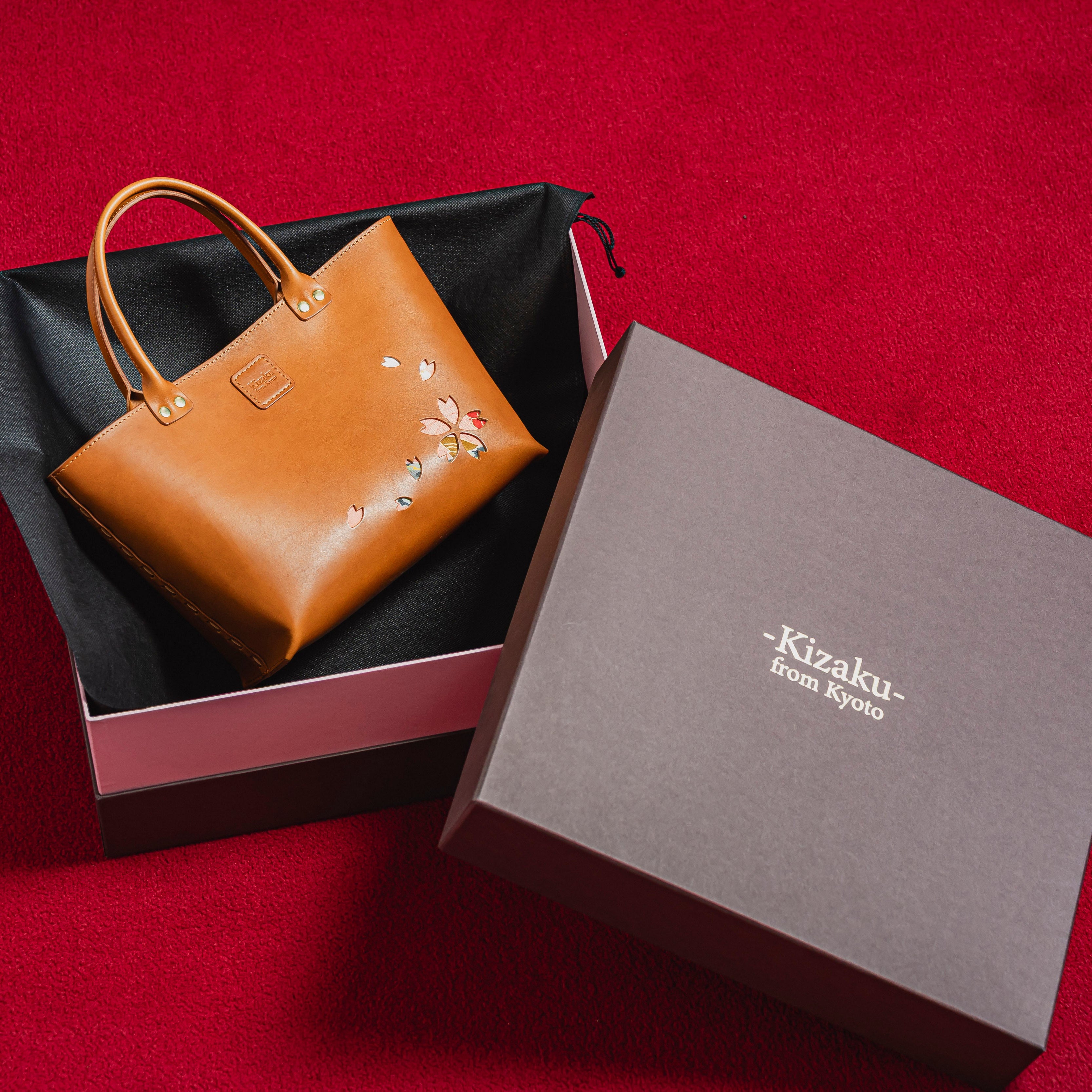 Kimono Sakura Mini Hand Bag Camel  14